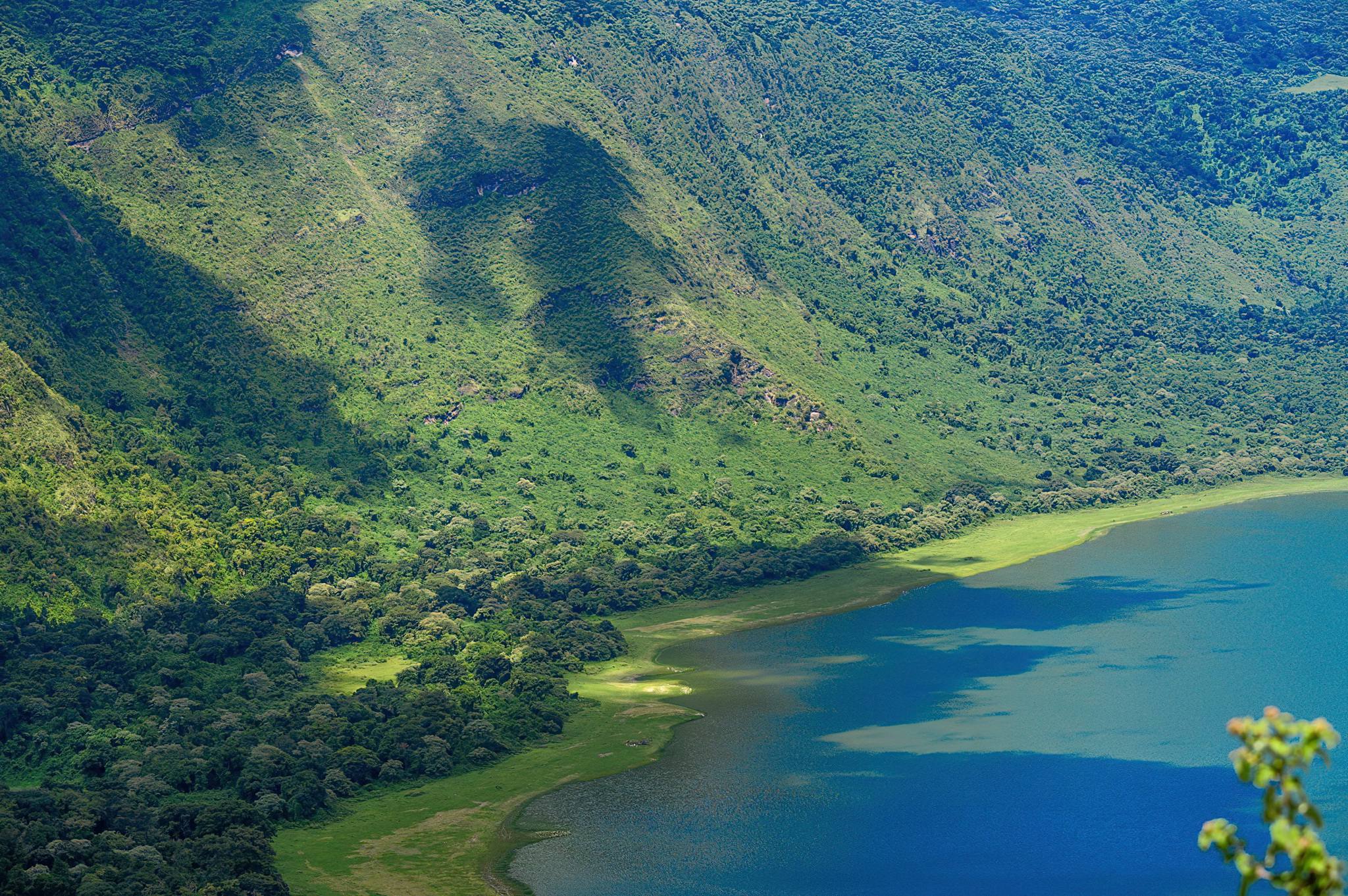 Ngorongoro Crater safari landscape view